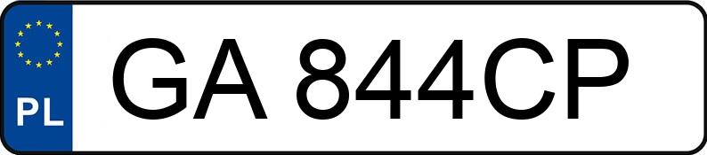 Numer rejestracyjny GA 844CP posiada VOLKSWAGEN GOLF - GA844CP