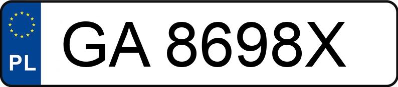 Numer rejestracyjny GA 8698X posiada BMW 530 Diesel MR`03 E3 E60 - GA8698X Numer rejestracyjny GA 8698X posiada BMW 530 Diesel MR`03 E3 E60 - GA8698X