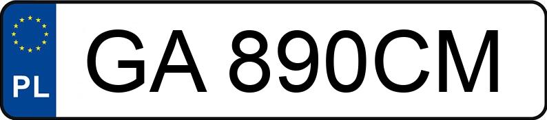 Numer rejestracyjny GA 890CM posiada MAZDA 323 - GA890CM