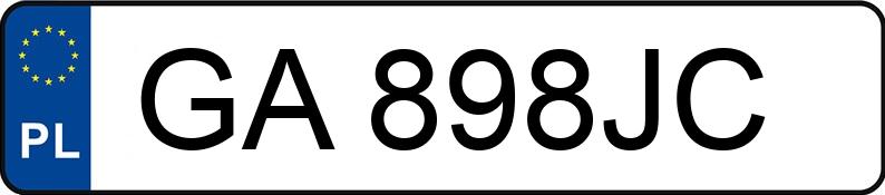 Numer rejestracyjny GA 898JC posiada VOLKSWAGEN GOLF - GA898JC