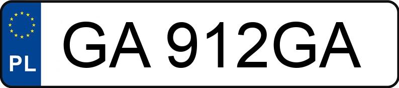Numer rejestracyjny GA 912GA  posiada PORSCHE 912 - GA912GA