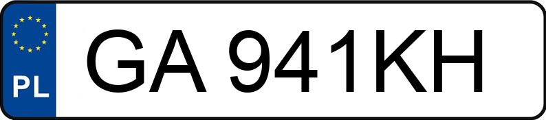 Numer rejestracyjny GA 941KH posiada TOYOTA PRIUS - GA941KH