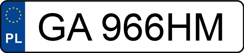 Numer rejestracyjny GA 966HM posiada BMW 320I KAT - GA966HM