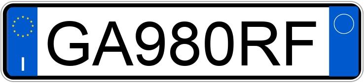 Numer rejestracyjny GA980RF posiada FIAT 500X