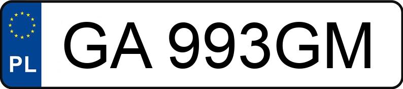 Numer rejestracyjny GA 993GM posiada SKODA FABIA - GA993GM