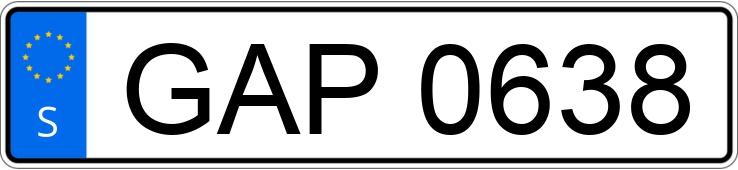 Numer rejestracyjny GAP0638 posiada  