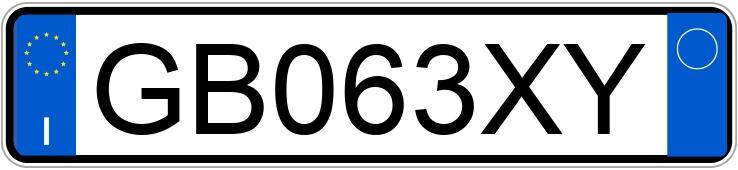 Numer rejestracyjny GB063XY posiada FIAT 500