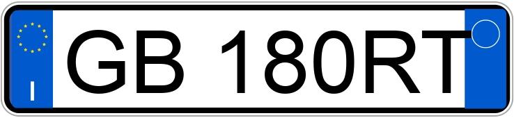 Numer rejestracyjny GB180RT posiada BMW X1