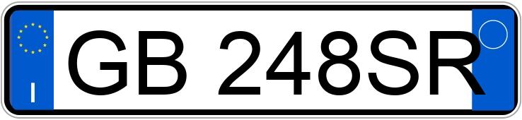 Numer rejestracyjny GB248SR posiada BMW Serie 1