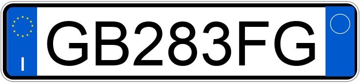 Numer rejestracyjny GB283FG posiada FIAT Panda 3a serie Numer rejestracyjny GB283FG posiada FIAT Panda 3a serie