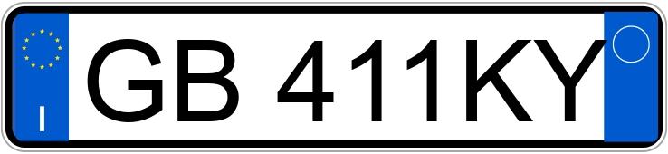 Numer rejestracyjny GB411KY posiada FIAT Panda 3a serie