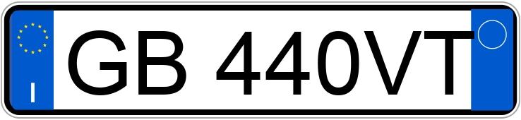 Numer rejestracyjny GB440VT posiada FIAT 500X