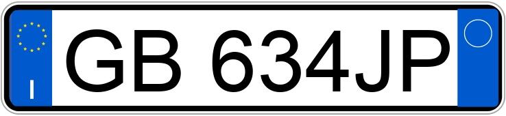 Numer rejestracyjny GB634JP posiada FIAT 500X