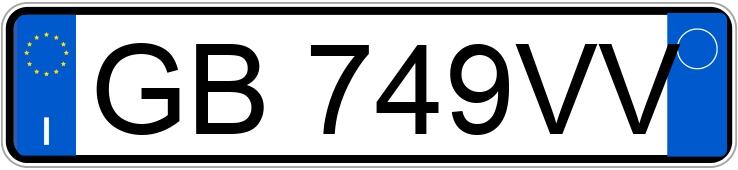 Numer rejestracyjny GB749VV posiada FIAT Panda 3a serie