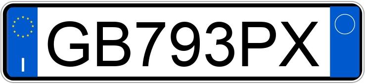 Numer rejestracyjny GB793PX posiada AUDI A1 2a serie