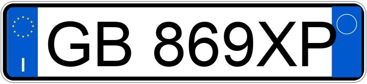 Numer rejestracyjny GB869XP posiada AUDI A1 2a serie