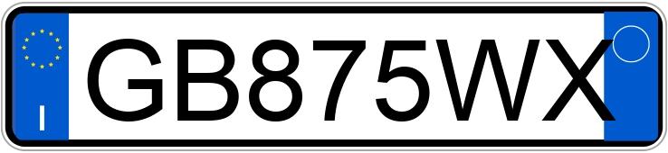 Numer rejestracyjny GB875WX posiada BMW X1