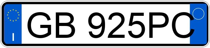 Numer rejestracyjny GB925PC posiada CITROEN C3 3a serie
