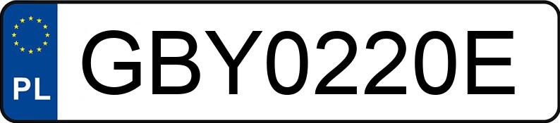 Numer rejestracyjny GBY 0220E posiada VOLKSWAGEN GOLF - GBY0220E