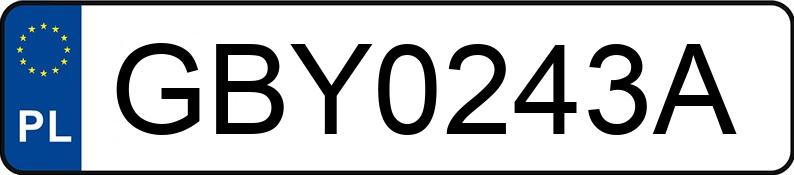 Numer rejestracyjny GBY 0243A posiada VOLKSWAGEN PASSAT 2.0 TDI - GBY0243A