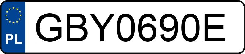 Numer rejestracyjny GBY 0690E posiada VOLKSWAGEN Golf VII 2.0 TSI MR`12 E6 GTI Performance - GBY0690E