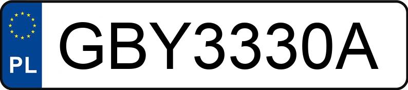 Numer rejestracyjny GBY 3330A posiada BMW X3 XDRIVE20D - GBY3330A