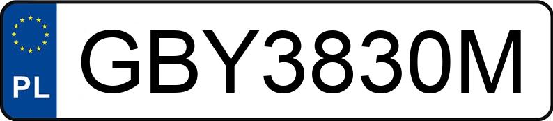 Numer rejestracyjny GBY 3830M posiada AUDI A3 - GBY3830M