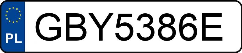 Numer rejestracyjny GBY 5386E posiada SEAT LEON 1.8 KAT - GBY5386E