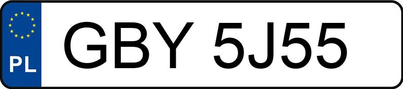 Numer rejestracyjny GBY 5J55 posiada TOYOTA MR2 - GBY5J55