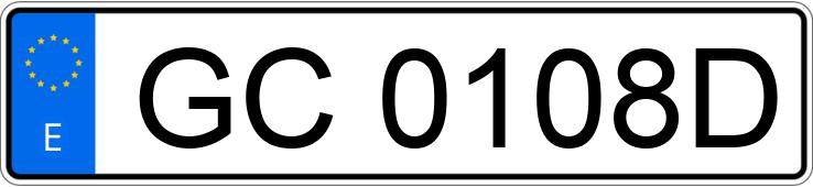 Numer rejestracyjny GC0108D posiada VOLKSWAGEN ESCARABAJO