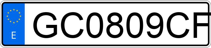 Numer rejestracyjny GC0809CF posiada PEUGEOT 106