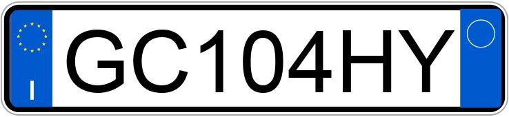 Numer rejestracyjny GC104HY posiada FIAT 500