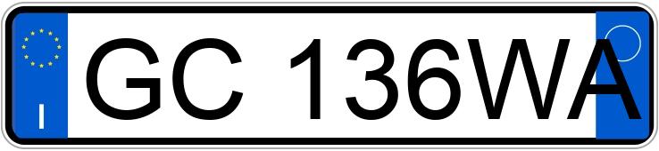 Numer rejestracyjny GC136WA posiada BMW Serie 1