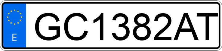 Numer rejestracyjny GC1382AT posiada TOYOTA DYNA 100