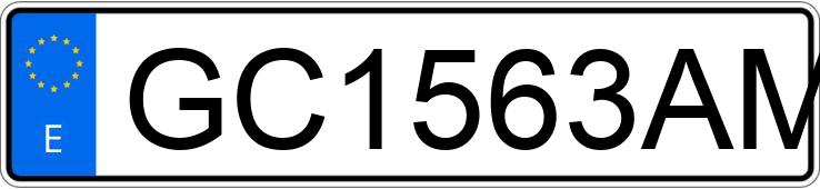 The registration number GC1563AM has TOYOTA LAND CRUISER