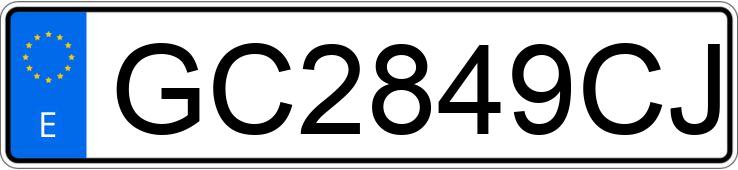 Numer rejestracyjny GC2849CJ posiada VOLKSWAGEN GOLF