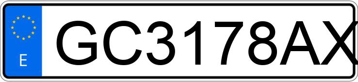 Numer rejestracyjny GC3178AX posiada MAZDA 323