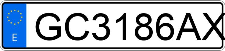 Numer rejestracyjny GC3186AX posiada RENAULT TRAFIC