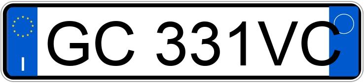 Numer rejestracyjny GC331VC posiada FIAT 500 Numer rejestracyjny GC331VC posiada FIAT 500