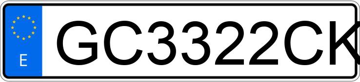 Numer rejestracyjny GC3322CK posiada FERRARI 360