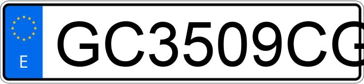 Numer rejestracyjny GC3509CG posiada SEAT IBIZA