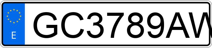 Numer rejestracyjny GC3789AW posiada TOYOTA CELICA