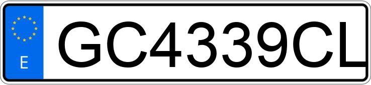 Numer rejestracyjny GC4339CL posiada SEAT IBIZA