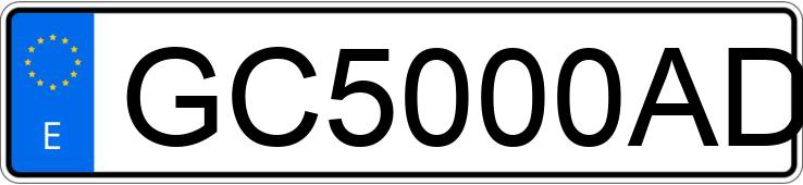 Numer rejestracyjny GC5000AD posiada MERCEDES 190 (201)