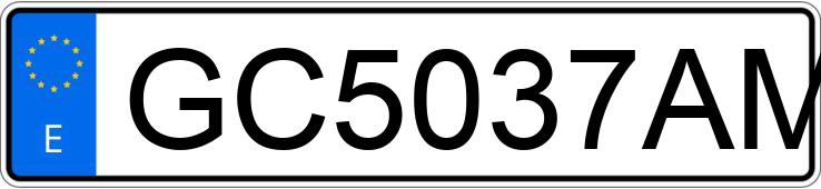 Numer rejestracyjny GC5037AM posiada OPEL KADETT