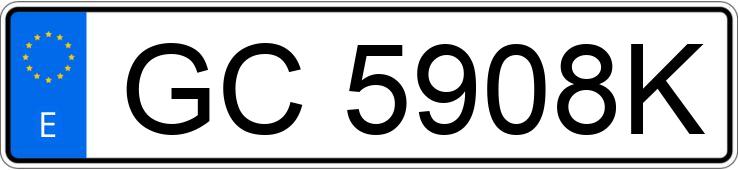 Numer rejestracyjny GC5908K posiada Volkswagen Golf