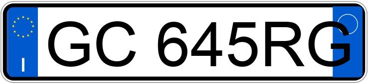 Numer rejestracyjny GC645RG posiada BMW Serie 1