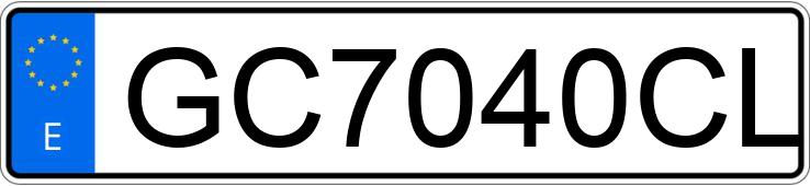 Numer rejestracyjny GC7040CL posiada TOYOTA HI-ACE