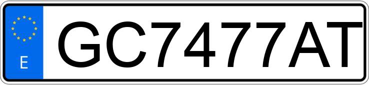 Numer rejestracyjny GC7477AT posiada TOYOTA 4RUNNER