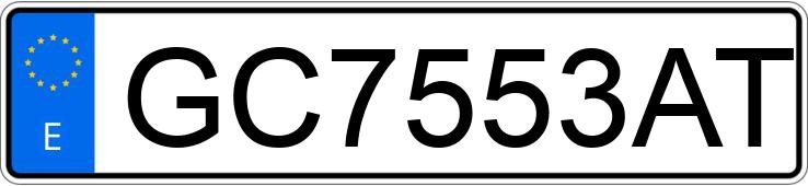 Numer rejestracyjny GC7553AT posiada TOYOTA COROLLA